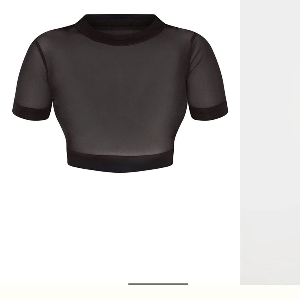 Black Sheer Crop Top